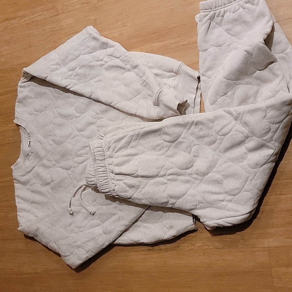 Victoria's Secret Pink Quilted Set in Heather Oatmeal